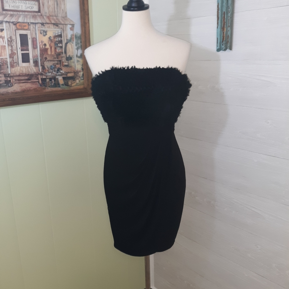 Kurt Thomas strapless draped party dress sz 2 *D4